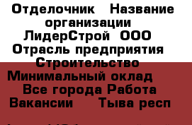 Отделочник › Название организации ­ ЛидерСтрой, ООО › Отрасль предприятия ­ Строительство › Минимальный оклад ­ 1 - Все города Работа » Вакансии   . Тыва респ.